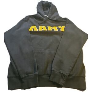 Zero Gravity Hoodie Mens Small Black Pullover Army Graphic Front Pocket